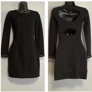 Kardashian Kollection Black Long Sleeve Bodycon Mini Dress NEW XS
